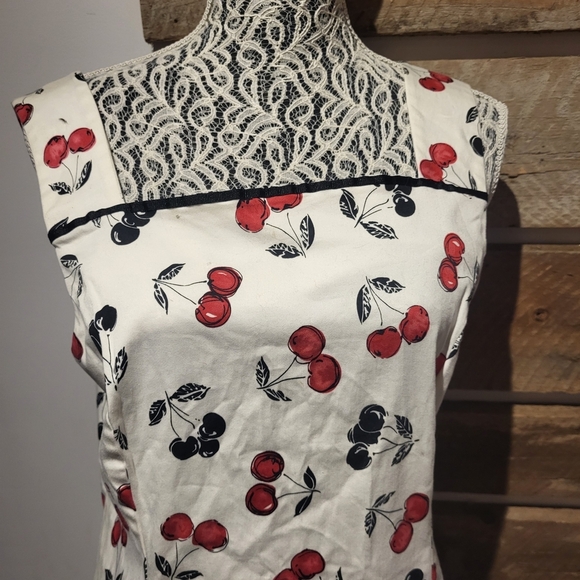 Cherry Print Sleeveless Dress - Picture 3 of 6